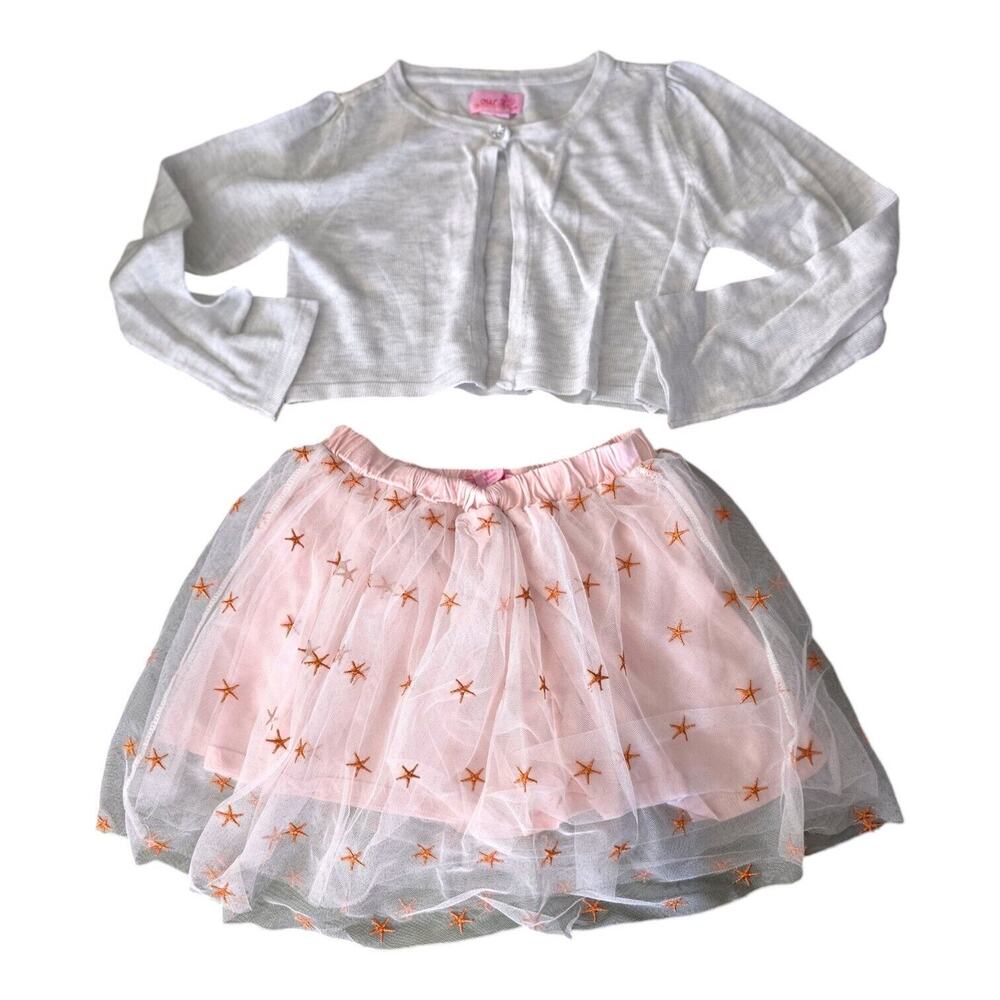 Our Generation two piece girls Starry skirt sweater set SZ M 8/10